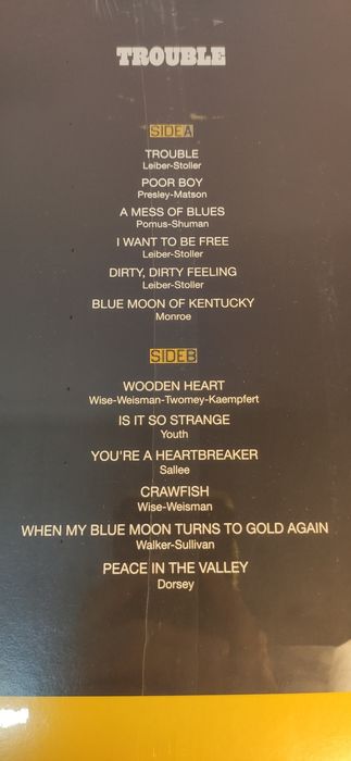 Elvis Presley : Trouble LP Вінілова Платівка Vinyl Виниловая пластинка