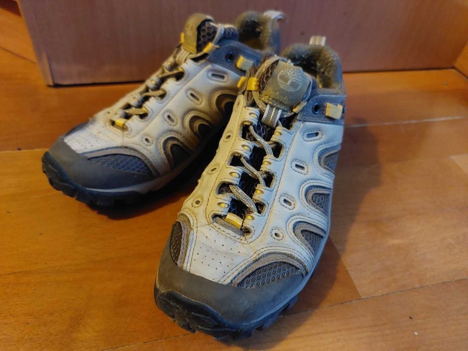 Ténis Timberland – Número 36 - Cinzento e amarelo – Rapariga Mulher