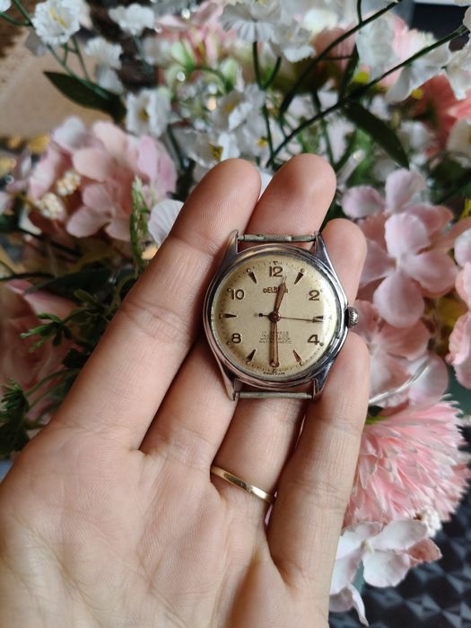 Zegarek męski szwajcarski mechaniczny Delbana 17 kamienj