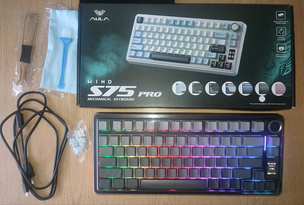 Нова бездротова механічна клавіатура Aula S75 Pro