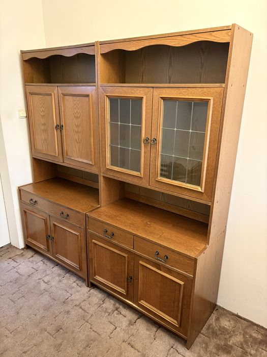 Elegancki kredens dębowy ! Dwuczęściowy!