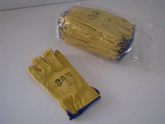 Luvas de trabalho em pele (Flôr de vaca) n.º 9 e n.º 10, novas
