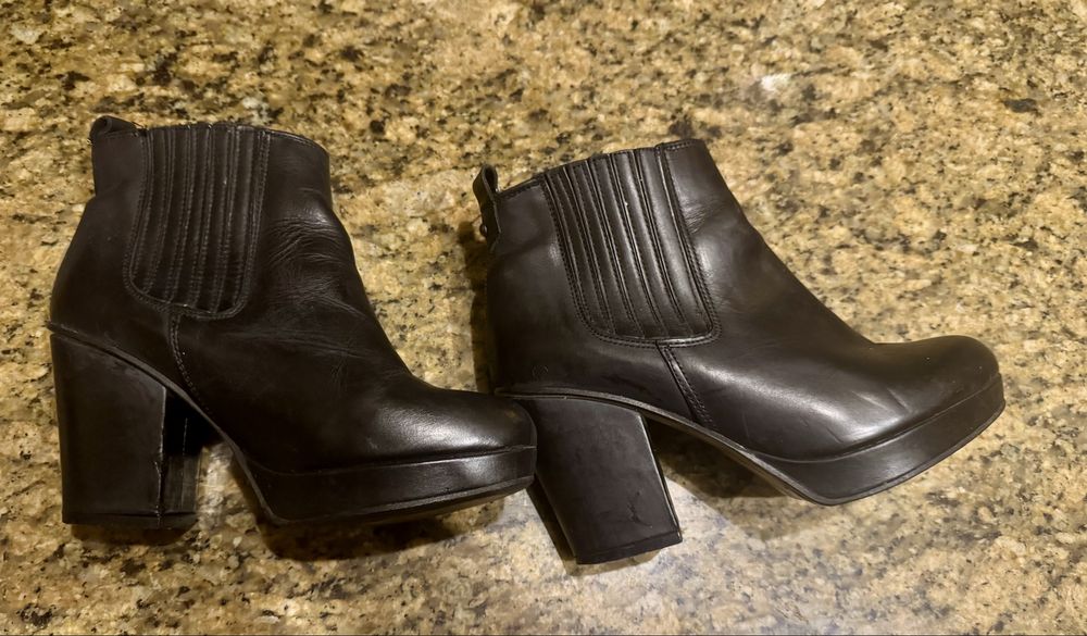 *Topshop* Czarne botki buty skóra naturalna roz . 36,5-37
