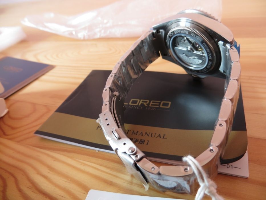 Zegarek Parnis Diver nurek automat mechaniczny submariner szafir NOWY