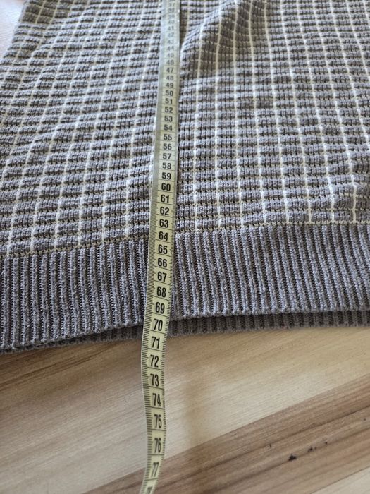 Sweter szary Primark w prostokąty długi