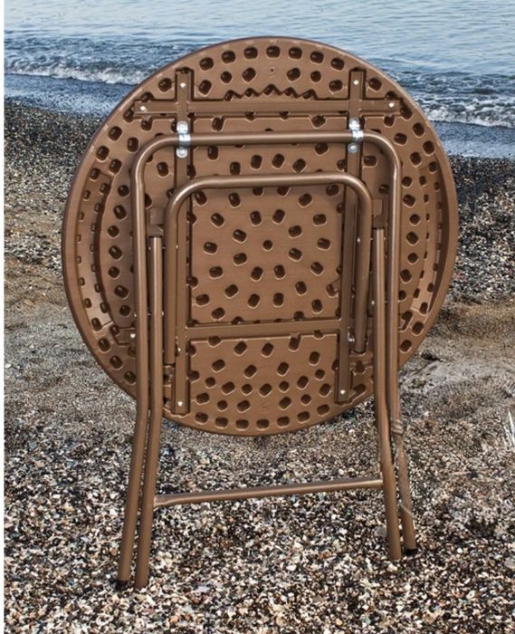 Стол круглый раскладной из иск.  ротанга