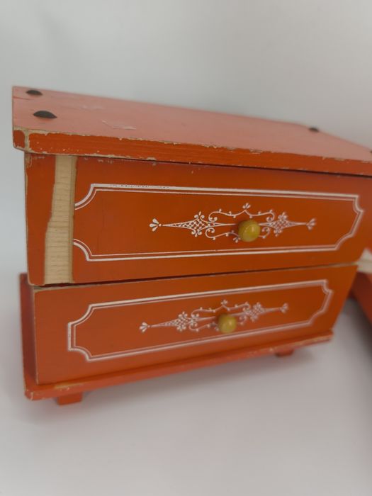 Meble dla lalek łóżeczko komoda vintage