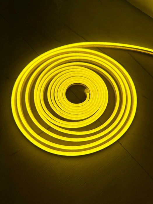 Неон 12В-220В 5м Cветодиодная неоновая лента neon + Блок 220 вольт