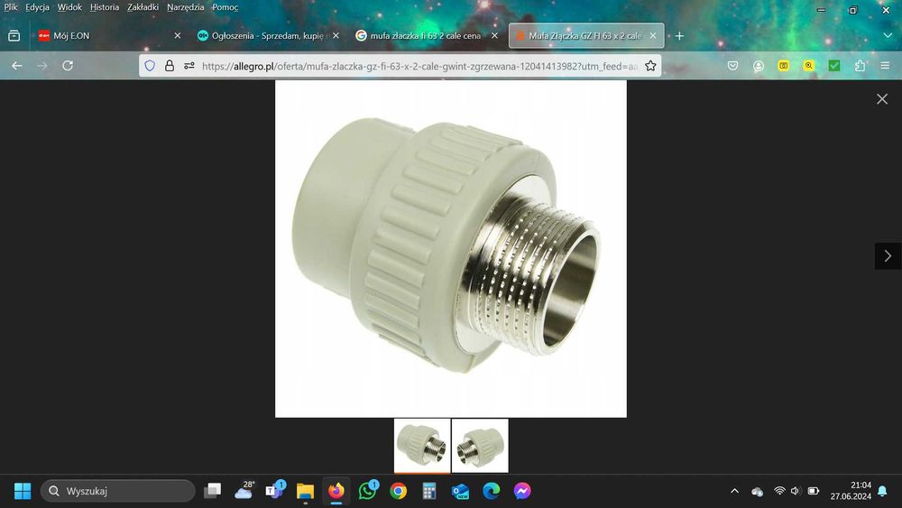 Mufa  PP GZ i GW trójnik kolanka zaślepki redukcje