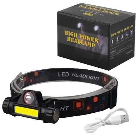 Фонарь налобний Ліхтарик Фонарик USB аккумуляторный Лхтар Лампа