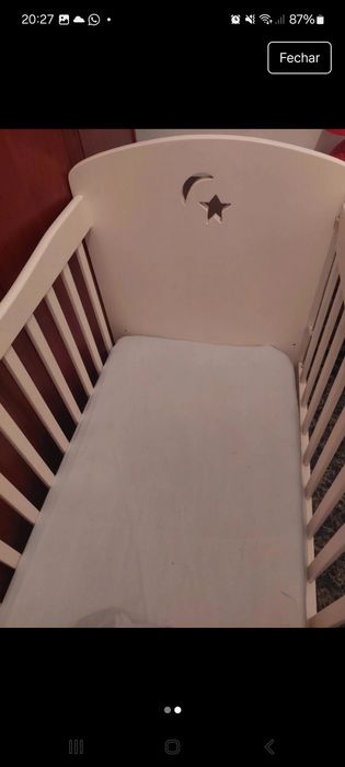 Cama e colchão de bebe usados em bom estado
