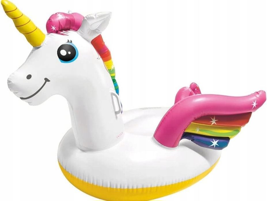 Dmuchany Jednorożec INTEX do wody basen