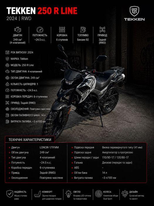 Продам Tekken 250 R linę