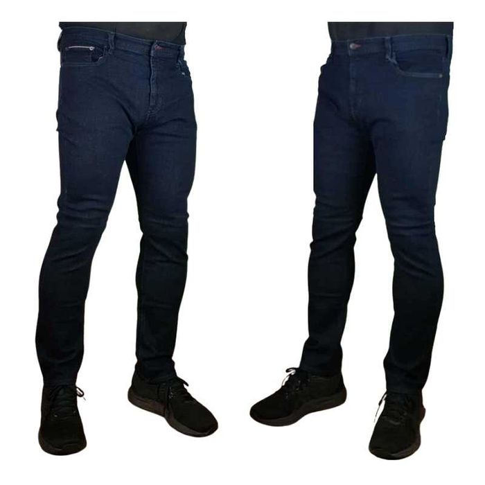 Męskie jeansy Tommy Hilfiger Bleecker - Slim granatowe nowe - W38/L30