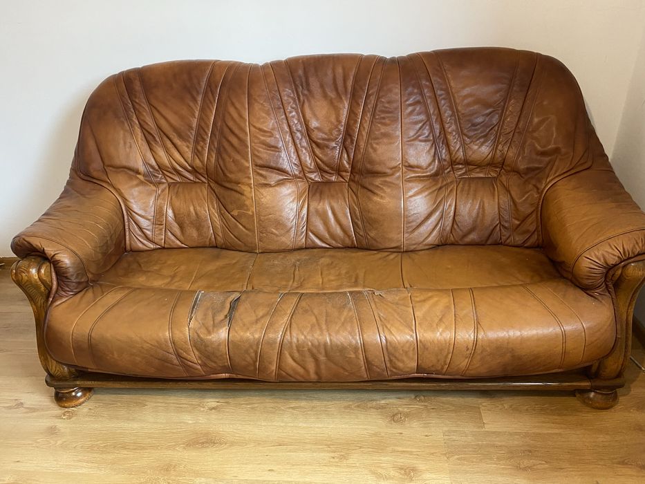 Dwie Sofy / kanapa (2 oraz 3 miejsca) skóra