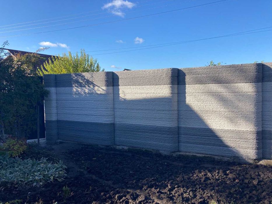 Крафтовий 3D паркан забор бетон Сучасний стиль під ключ Вся Україна