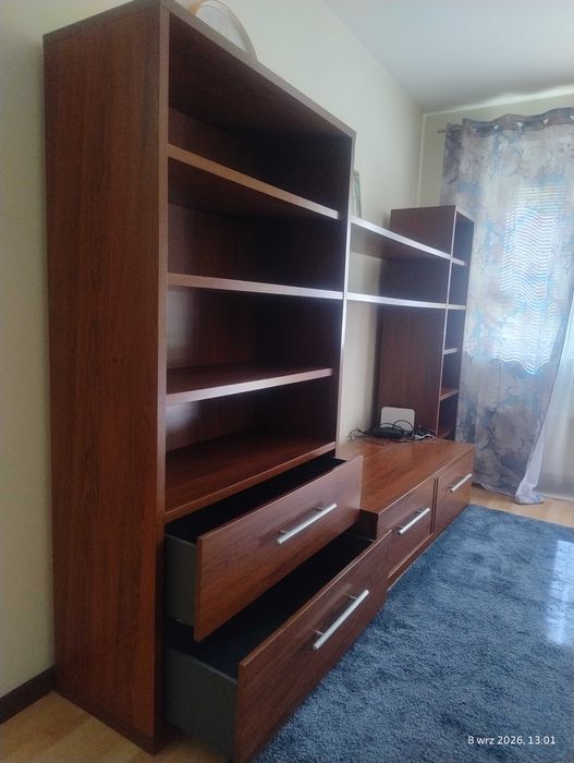 IKEA DOCENT meblościanka / regał z szafką RTV – 244 × 178 cm