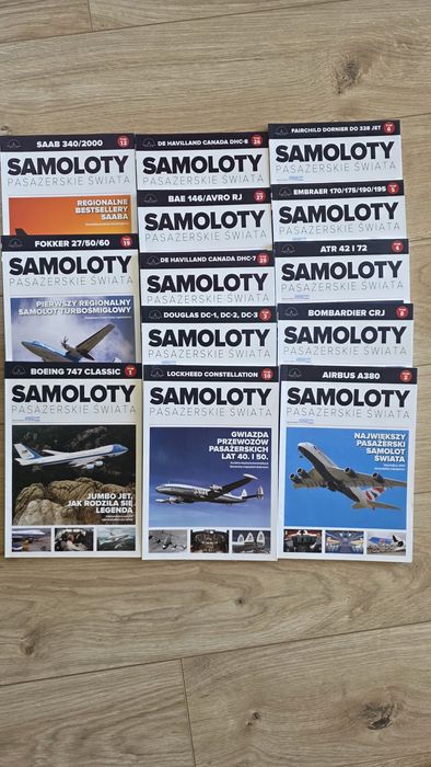 Kolekcja  z serii SAMOLOTY