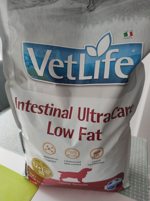 Farmina Vet Life Dog Intestinal UltraCare Low FAT 9,8  kg - karma Vet. dla psa