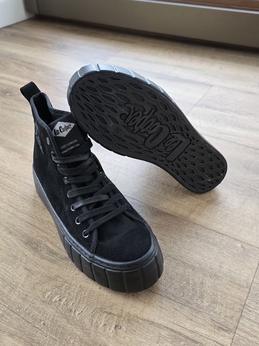 Lee Cooper Trampki na Platformie Wysokie Czarne Rozmiar 37 -23 cm  Szybka Wysyłka!