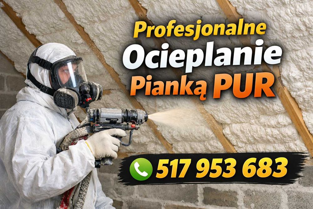 Ocieplanie piana PUR - Ocieplenie poddaszy pianką i celuloza Isocell