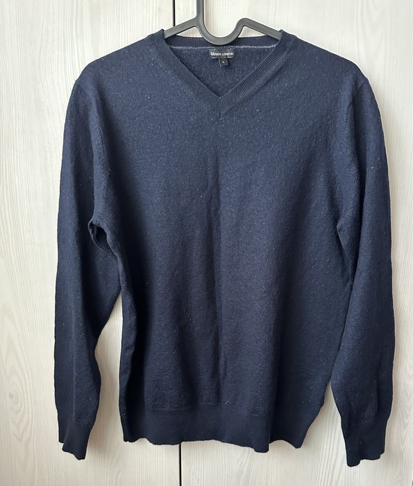 Granatowy wełniany sweter Gibson London M Woolmark