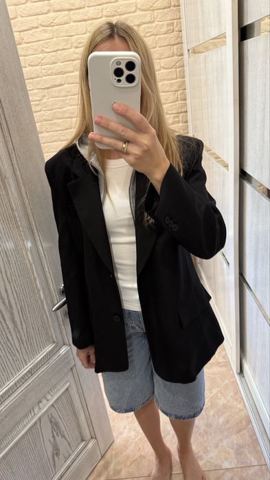 Блейзер з ефектом толстовки Zara оверсайз