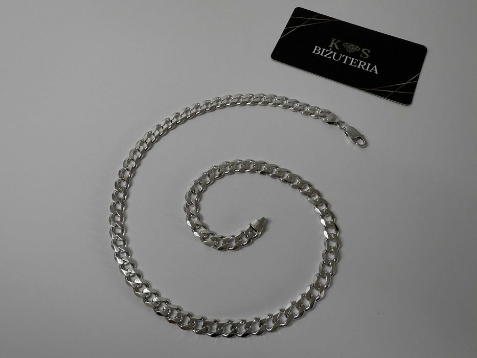 Srebrny Łańcuszek splot Pancerka 52 CM 53 GRAM ! PR. 925 Okazja !