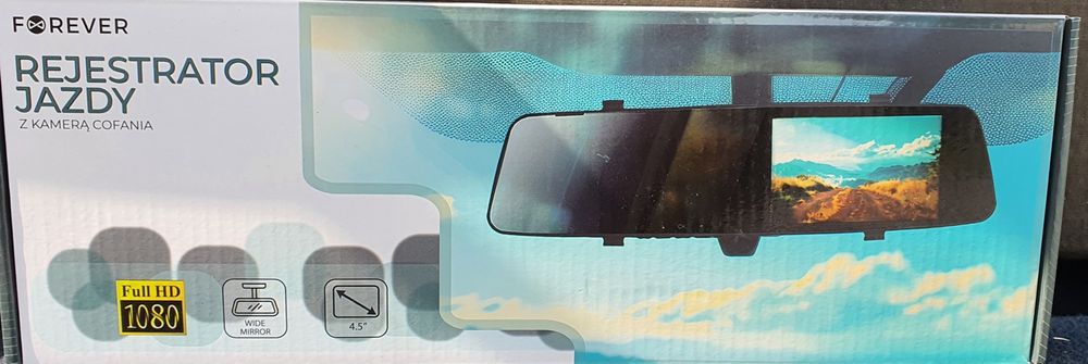 Rejestrator jazdy z kamerą cofania. Forever