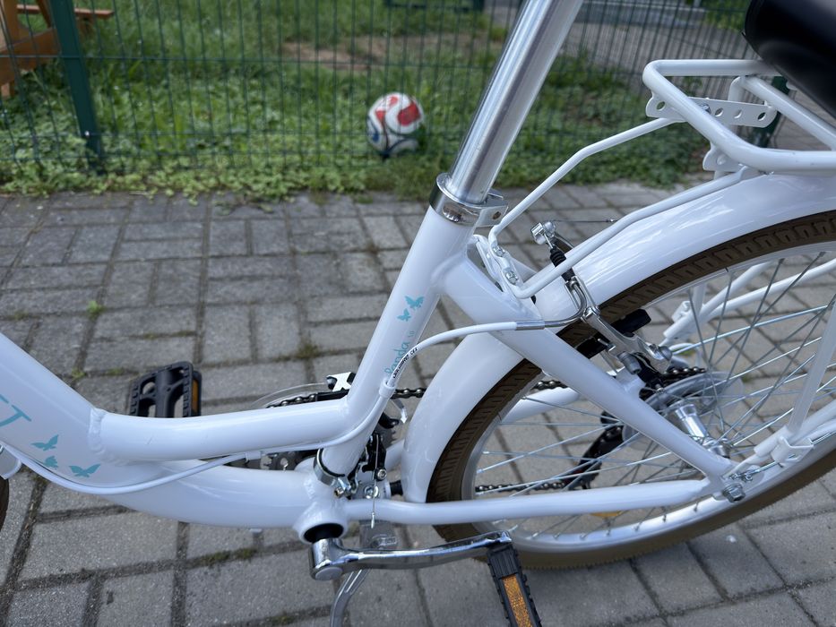Rower ROMET Panda 1 biało-niebieski + gratisy