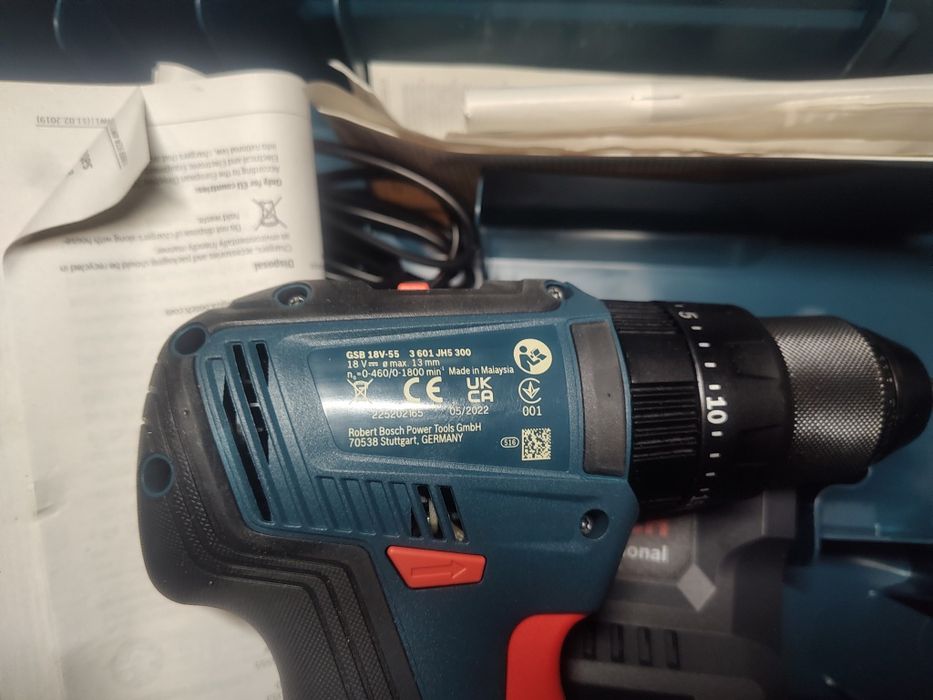 Wkrętarka Bosch GSB 18V-55 + Aku 4.0Ah