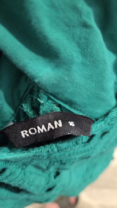 Смарагдова ажурна сукня Roman з перфорацією, розмір UK 16.
