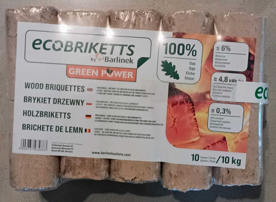 Brykiet drzewny liściaty RUF Barlinek Ecobriketts 10 kg