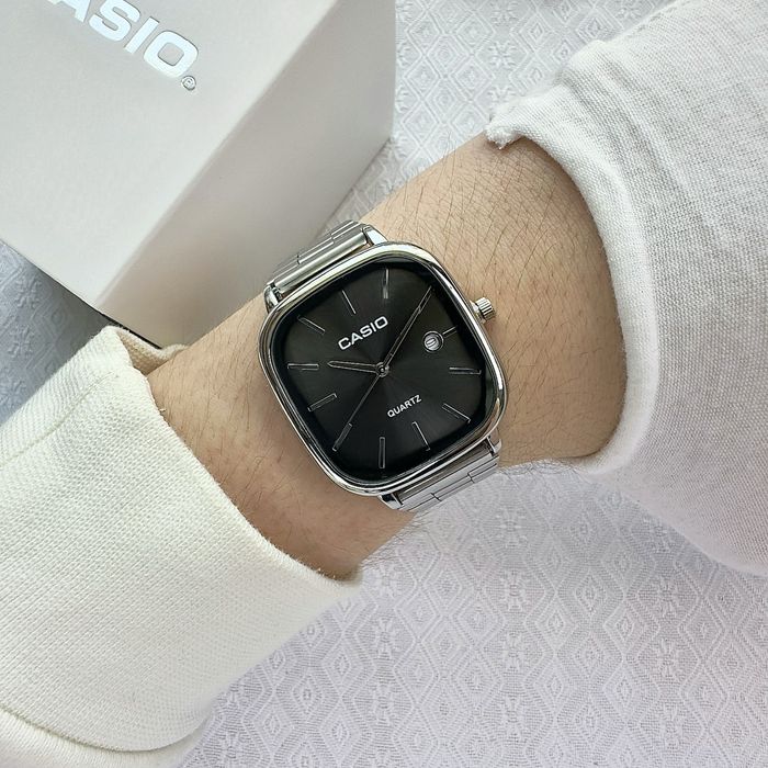 ГодинникCasio A168 ltp-e117 steel black з упакуванням