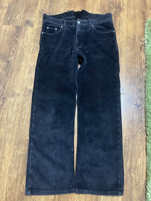 Широкі чорні вельветові штани baggy