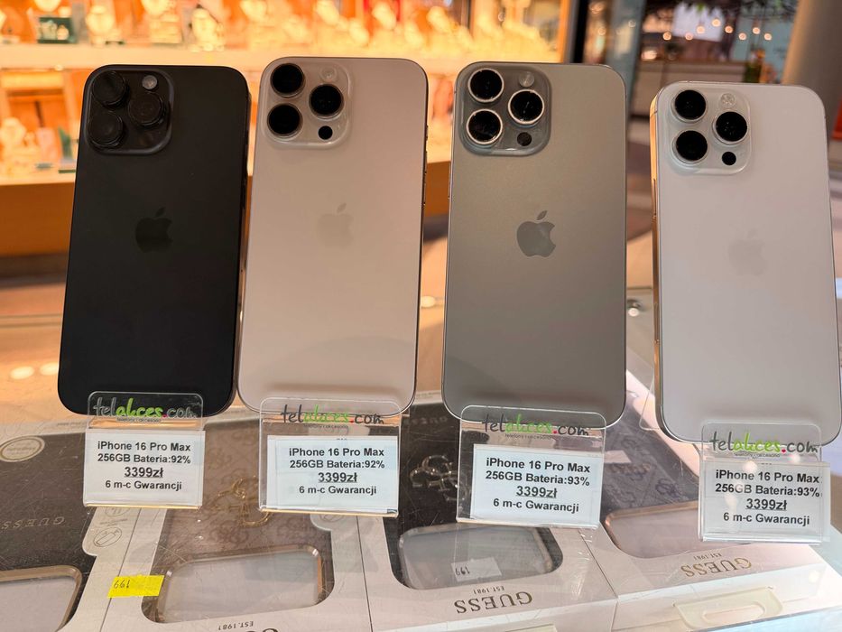 iPhone 16 Pro Max 256GB Gwarancja 6-mc!!! 3399 zł