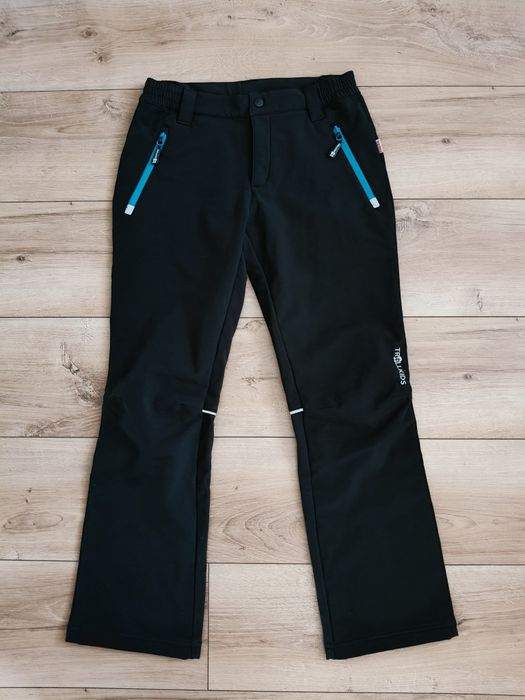 Spodnie przeciwdeszczowe trekkingowe wodoodporne Softshell trollkids 152