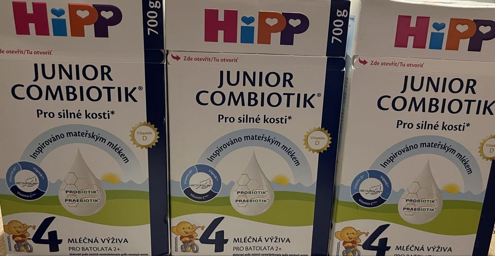 3 упаковки(700г)Hipp Junior Combiotik 4