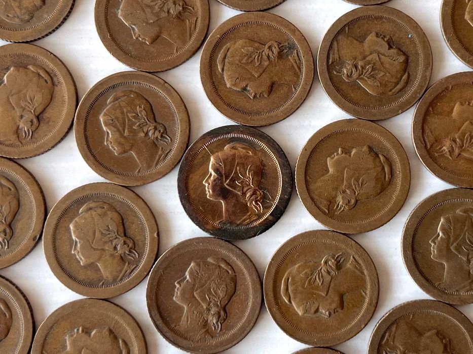 Lote de 164 Moedas 5 Centavos 1927