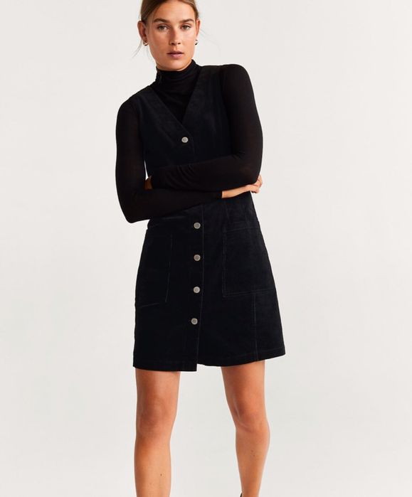 Вельветовое платье-сарафан Mango