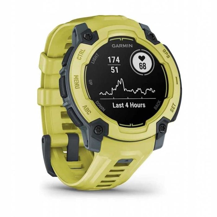 Smartwatch Garmin Instinct E żółty (Electric Lime)