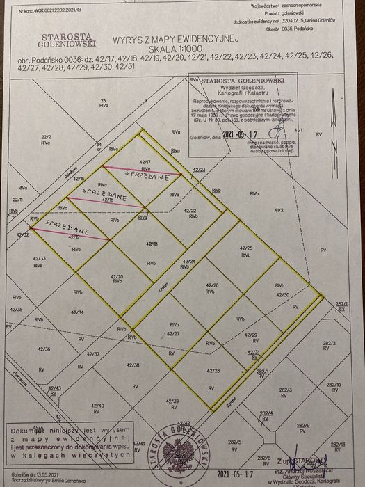 Działka budowlana Podańsko koło Goleniowa