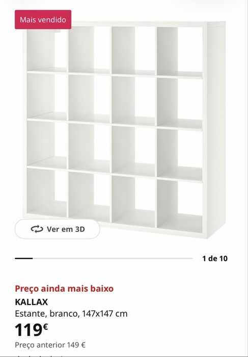 IKEA Kallak 4X4 branca