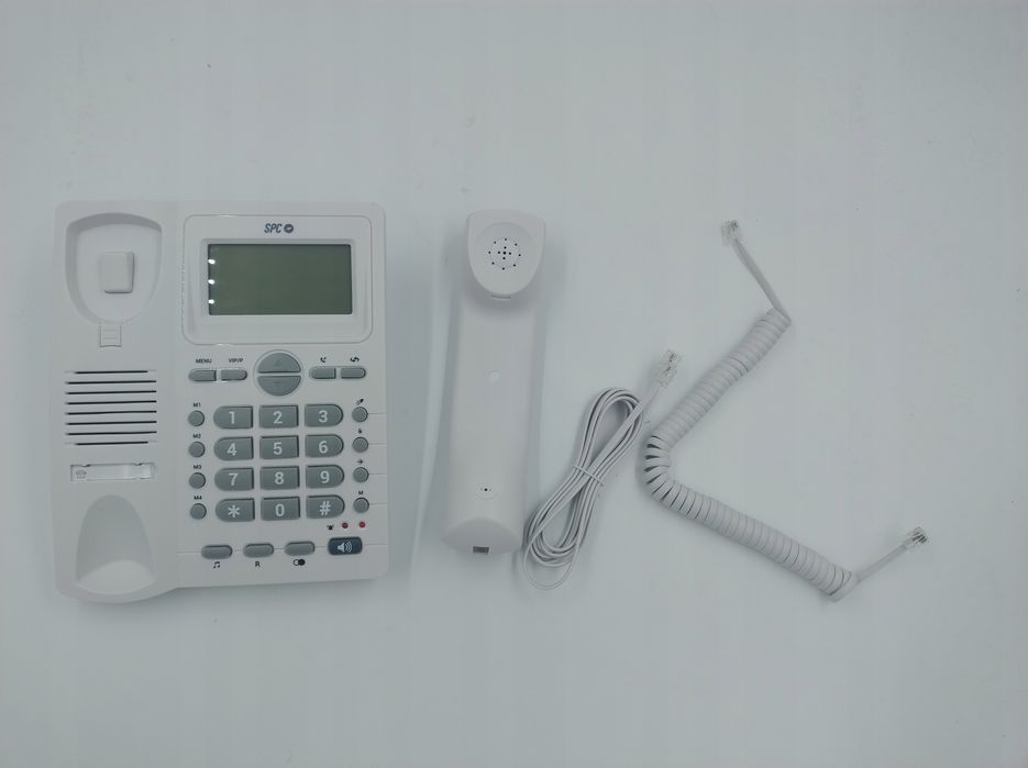 spc telefon stacjonarny duże klawisze 134976 opis biały słuchawka