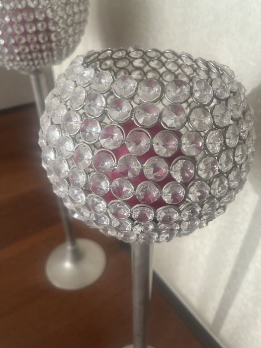 Par de castiçais em cristal