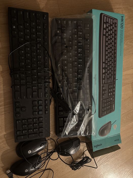 2x Klawiatura komputerowa i 3 x mysz LOGITECH MK120 + inne