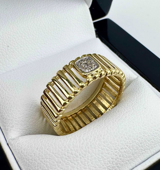 Nietuzinkowy złoty pierścionek 3,60 g PR.585 14K R.14