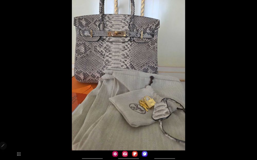 Сумка биркин HERMÈS питон