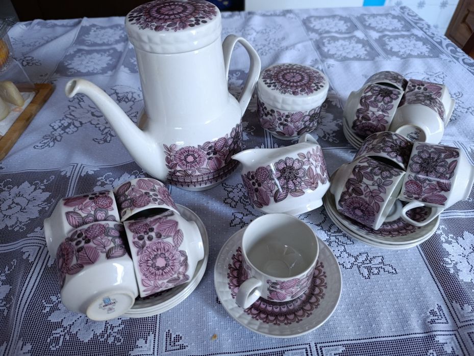 Serviço de café vintage