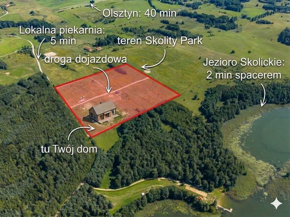 Całoroczny domek 35 m² z działką – Jezioro Skolickie – Prywatny las – pohled 2
